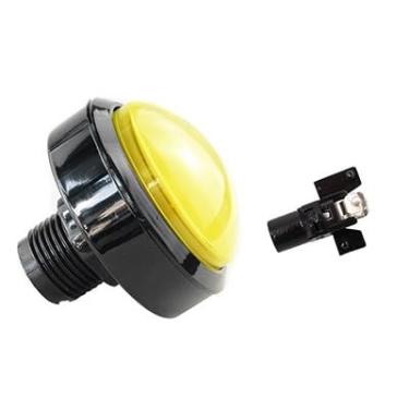 Imagem de MURVE 1 peça de acessórios de jogo de 60 mm, botão grande convexo de 60 mm, círculo grande com botão leve, máquina de jogo, botão de círculo, redefinir (amarelo)