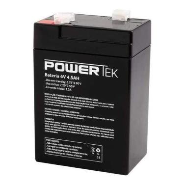 Imagem de Bateria Selada 6v 4,5ah Recarregavel Moto Elétrica Carro - POWERTEK / 