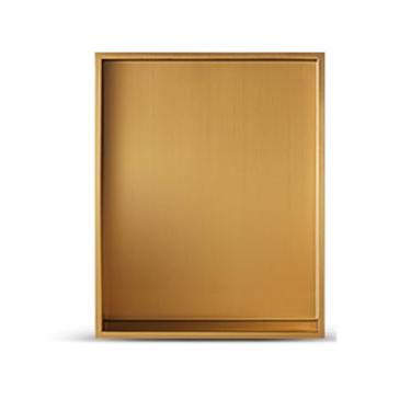 Imagem de Nicho de banheiro de aço inoxidável, aço inoxidável escovado, prateleira quadrada de banheiro de nicho de chuveiro, inserção de nicho de parede de xampu para armazenamento organizador de produtos (cor