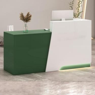 Imagem de Mesa de recepção, balcão de recepção, mesa de recepção de salão, mesa de recepção em pé, recepção pequena, balcão de loja, mesa de recepção em forma de L, caixa e balcão de recepção com balcão