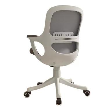 Imagem de Cadeira ergonômica de malha de escritório, cadeira de mesa de encosto alto com assento deslizante, cadeira giratória para jogos de computador para homem e mulher (cinza)