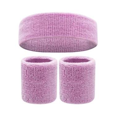 Imagem de Conjunto De Faixas De Suor Para Cabeça E Punhos Masculinas Para Esport