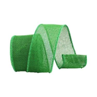 Imagem de Fita De Burlap Colorida De 5m Com Borda De Arame Para Embalagem De Pre