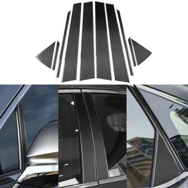 Imagem de NVCNX Fibra de carbono premium real para Lexus RX 350 RX350/RX350h/RX450h+/RX500h Acessórios 2023-2026 2024 2025 Janela externa do carro A B C Pillar Post Cover Acabamento Exterior Adesivo de