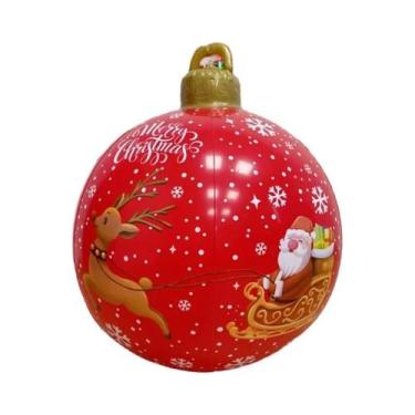 Imagem de Decoração Inflável Para Exterior: Papai Noel, Rena, Trenó, Árvore De N