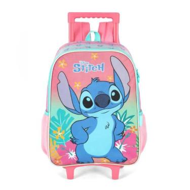 Imagem de Mochila Grande de Rodinha Stitch ou Angel Oficial da Disney, Rosa