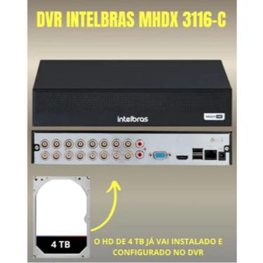 Imagem de Dvr Intelbras Stand Alone 16 canais mhdx 3116 c multihd 1080 110v/220v+hd 4tb