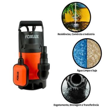 Imagem de Bomba Dágua Submersível 1cv 750w Foxlux, 110V