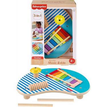 Imagem de Brinquedo Fisher Price Mesa de Atividades Musicais de Madeira - Mattel HXT91