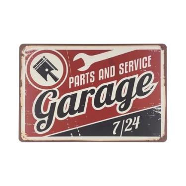 Imagem de Placas De Metal Vintage Decorativas De Parede Com Ferramentas, Pintura