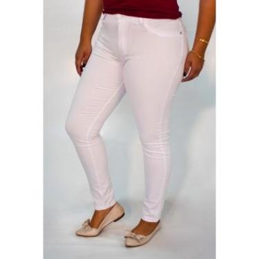 Imagem de Calça Branca Sarja Skinny Feminina Cintura Alta Anticorpus-Feminino