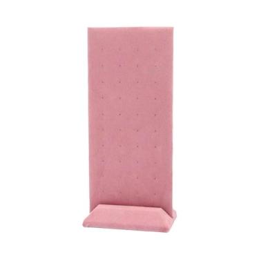 Imagem de Organizador De Joias Em Veludo Rosa, Suporte Para Anéis, Pingentes, Br