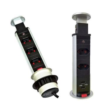 Imagem de Kit 1 Torre de Tomada 3 tomadas e 1 Torre de Tomada 2 tomadas com 2 en