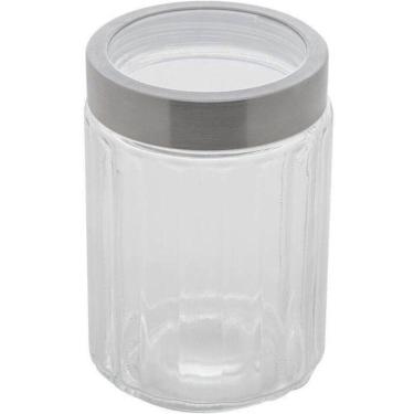 Imagem de Pote Vidro Borossilicato Lyor 1,2L Tampa Prata Sydney Porta Mantimentos Condimentos