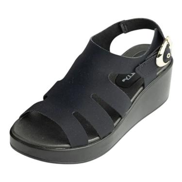 Imagem de Sandalia Feminino Conforto Anabela Solado Medio Piccadilly