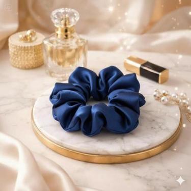 Imagem de Kit 30 Xuxinhas de Cetim com Costura Embutida Scrunchies Frufru Rabicó