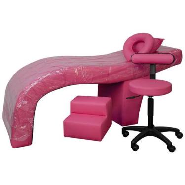 Imagem de Maca Estética Charme + Mocho + Escada + Capa Plástica material sintéti