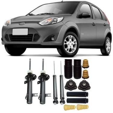 Imagem de 04 Amortecedores + 04 Kits Batentes Ford Fiesta 2003 Até 2013 Dianteir