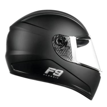 Imagem de Capacete Moto Feminino Masculino Fly F-9 Classic Preto Fosco Tamanho:6