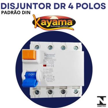 Imagem de Disjuntor RCCB-KDR63 -0425 - Diferencial Residual 4P 25A - KAYAMA