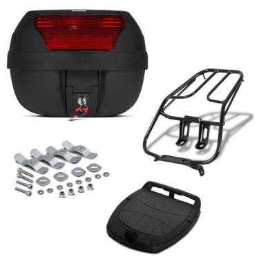 Imagem de Bau 28 Litros Pro Tork + Bagageiro Titan/fan 125 2000/08, VERMELHO, TI