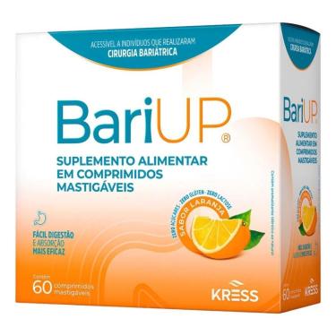 Imagem de Bariup Kress Suplemento Vitamina Bariatrica 60 Mastigavel Laranja-Unissex