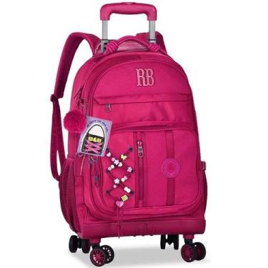 Imagem de Mochila Escolar de Rodinhas 360 Rebecca Bonbon Beaded FUN RB27420 Rosa