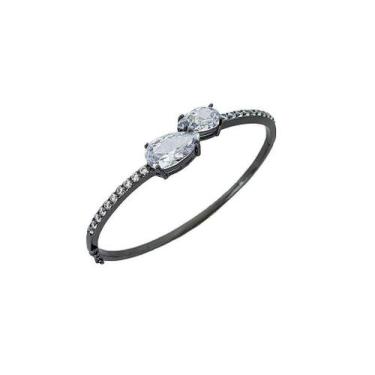 Imagem de Bracelete luxo com zircônias cristais banhado a ródio negro - VIDIÈ