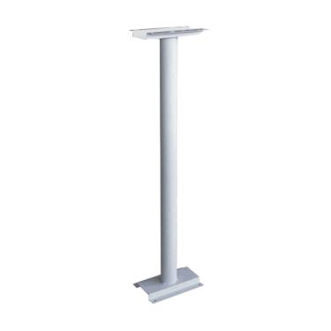 Imagem de Coluna Pé para Caixa de Correio Americana 78cm Chapa de Aço Branco Base 12x18cm Metalmig