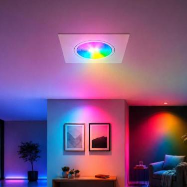 Imagem de Kit Spot Led Smart Wifi 2.4 GHz Embutir 5w RGB 110v 220v Quadrado ou R