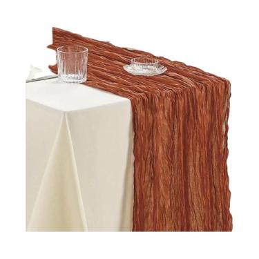 Imagem de Corredor de Mesa de Gaze Boho (10 Peças, 40x270cm) - Decoração Românti