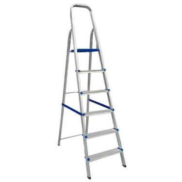 Imagem de Escada Alumínio Doméstica Ultra Leve 6 Degraus REAL 006