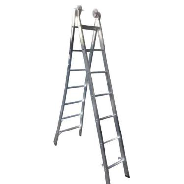 Imagem de Escada Extensiva Aluminio 4em1 3,85mt 2x7 Degraus Real EX07