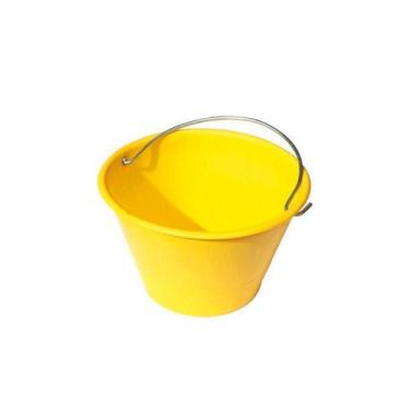 Imagem de Balde Plástico Extraforte 12 Litros Amarelo Sanches