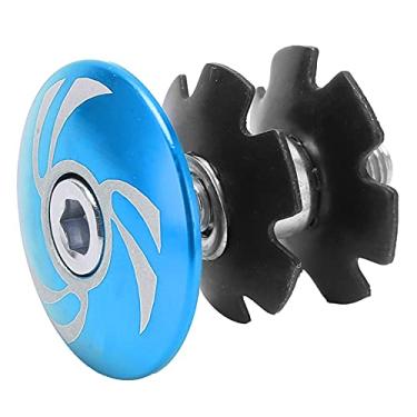 Imagem de VGEBY Capa superior para fone de ouvido de bicicleta, liga de alumínio, porca estrela, haste garfo, acessório de bicicleta de estrada (azul) Sportinggoods Bicicletas e peças