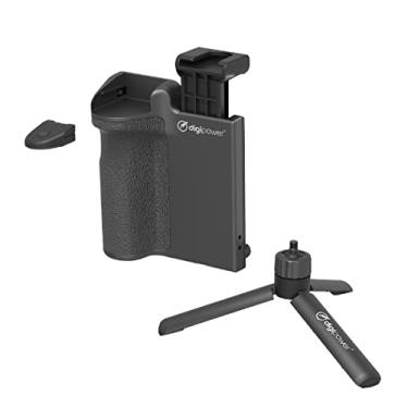 Imagem de DigiPower Estabilizador de bolso com controle remoto sem fio e mini tripé de mesa para celular, funciona com iPhones e smartphones Android para filmagem vídeos no YouTube, TikTok e Instagram, Preto , TP-RHG10
