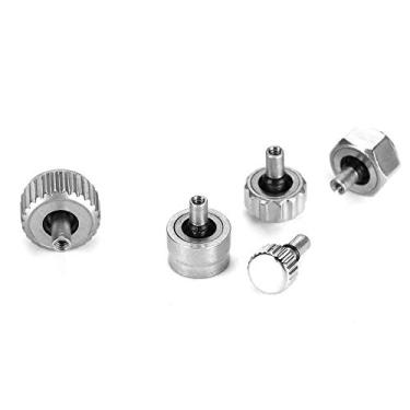 Imagem de Kit de substituição de coroa de relógio, conjunto de peças de coroa de relógio, cabeça redonda e cabeça chata, kit de ferramentas de reparo de relógios para relojoeiro, para todos os tipos de relógios
