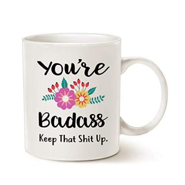 Imagem de MAUAG Caneca de café com frase engraçada, melhor caneca de presente de aniversário e família branca, 325 ml