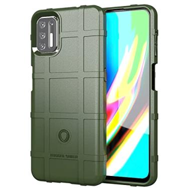 Imagem de Capa traseira à prova de choque cobertura robusta de corpo inteiro capa de silicone compatível com Moto G9 Plus, capa protetora com forro fosco capa protetora (cor: verde exército)