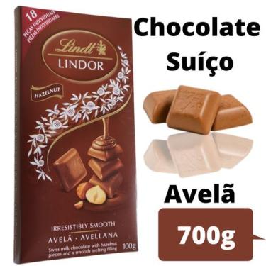 Imagem de Chocolate Lindt Singles Avelã 700G - 7 Unidades De 100G