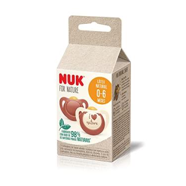 Imagem de Kit 2 Chupetas For Nature Latex 0-6 Meses Marrom - NUK