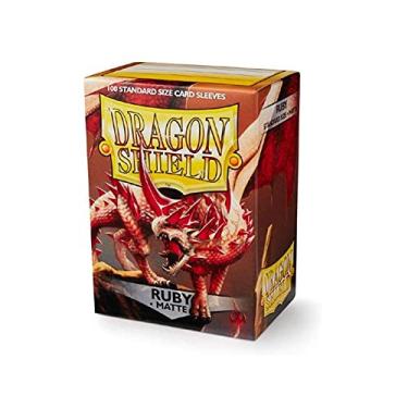 Imagem de Dragon Shield Pacote individual de capas de cartão de 100 quilates de rubi fosco tamanho padrão