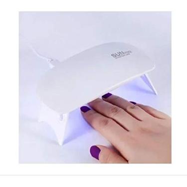 Imagem de Mini Secador De Unhas Portátil Luz De Led Seca Esmalte Cor:Branco