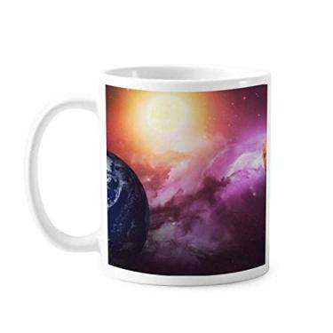Imagem de Planeta Terra, vermelho, azul, colorido, caneca de cerâmica, café, porcelana, louça, louças