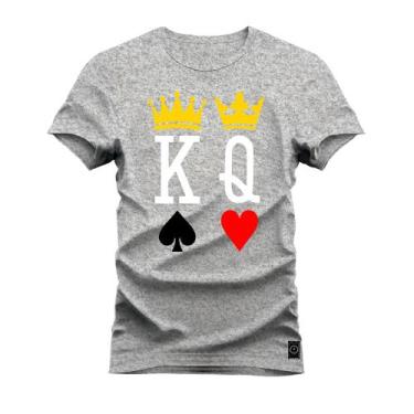 Imagem de Camiseta Algodão T-Shirt Premium Estampada Rei Rainha - Nexstar