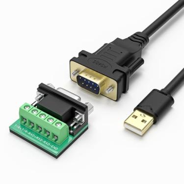 Imagem de OIKWAN Cabo adaptador conversor de porta serial USB para RS422 RS485 com chip FTDI suporta Windows 11 10 8 7 XP Mac -10 pés..