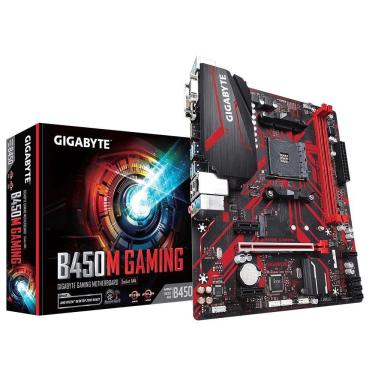 Imagem de Placa Mãe Gigabyte B450 Gaming, Am4 2xddr4(máx 64gb),4 Sata,1 M.2, Hdmi-vga-dvi-d 2xusb 3.2, 4xusb 2.0