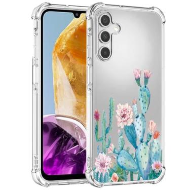 Imagem de Sidande Capa para Galaxy M15 5G / Galaxy F15 5G, Samsung M15 SM-M156B Capa para meninas e mulheres, capa protetora de telefone fina de TPU flexível macio floral transparente para Samsung Galaxy M15 5G