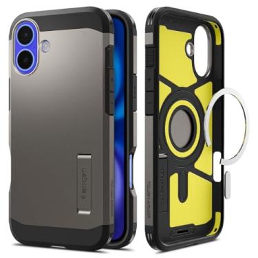 Imagem de Capa Spigen para iPhone 16, Tough Armor (Ai) [MagFit] Compatível com MagSafe - Gunmetal