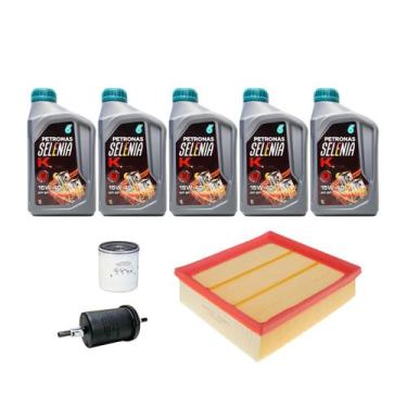 Imagem de Kit Troca de Óleo Fiat Linea 1.9 Flex - 5 Selenia K 15W40 - PETRONAS